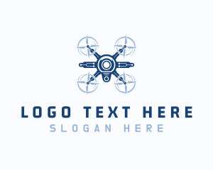 Drone - Surveillance Drone Flying logo design