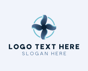 Industrial - Propeller Wind HVAC logo design