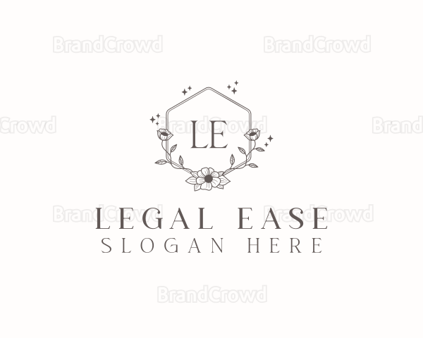 Flower Wreath Frame Logo