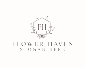 Flower Wreath Frame logo design