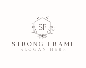 Flower Wreath Frame logo design