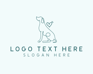 Hound - Dog Heart Veterinary logo design