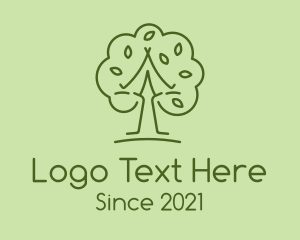 Meditation - Leafy Wellness Tree logo design