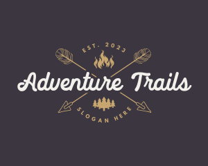 Camping Adventure Badge logo design