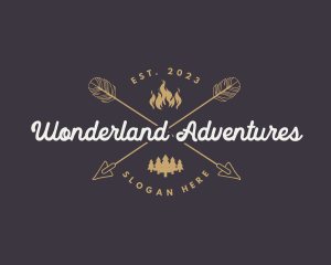 Camping Adventure Badge logo design