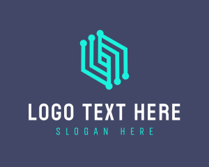 Fluorescent - Abstract Software Tech logo design