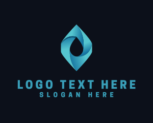 Liquid - Abstract Water Droplet logo design
