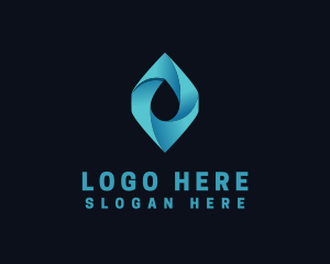 Abstract Water Droplet Logo