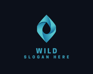 Abstract Water Droplet Logo