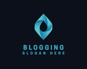 Drinking Water - Abstract Water Droplet logo design