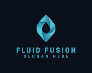 Abstract Water Droplet logo design