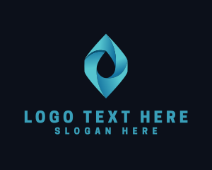 Aqua - Abstract Water Droplet logo design