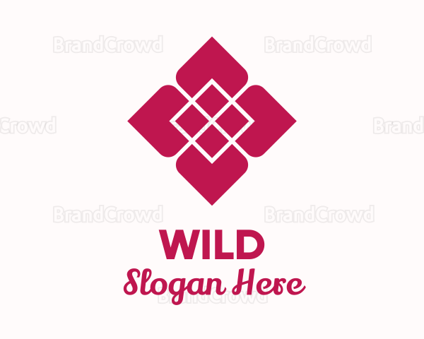 Red Diamond Flower Logo