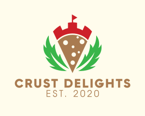 Crust - Pizzeria Pizza Slice logo design