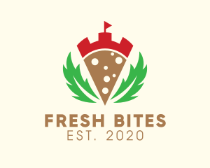Food Chain - Pizzeria Pizza Slice logo design