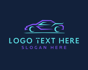 Transport - Geometric  Sports Car logo design