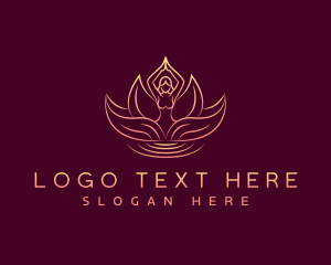 Woman Lotus Meditation Logo