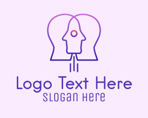 Human - Rocket Human Head logo design