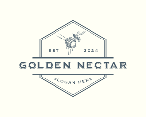 Mead - Bee Honey Dipper Apiary logo design