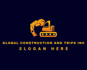 Muscle - Strong Industrial Excavator logo design