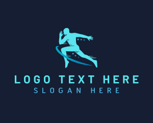 Stickman - Fitness Athlete Runner logo design