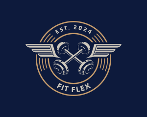 Workout - Gym Fitness Workout logo design