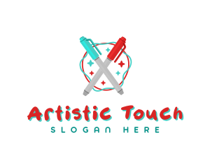 Scribble Marker Pen logo design