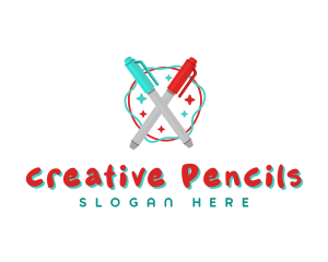 Scribble Marker Pen logo design