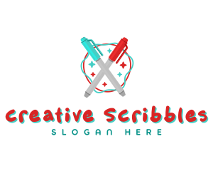 Doodling - Scribble Marker Pen logo design