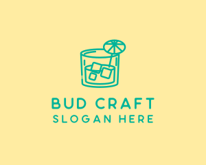 Tropical Cocktail Drink  logo design