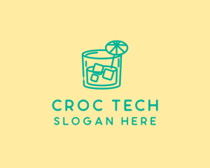 Tropical Cocktail Drink  logo design