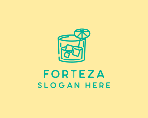 Tropical Cocktail Drink  logo design