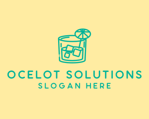 Tropical Cocktail Drink  logo design