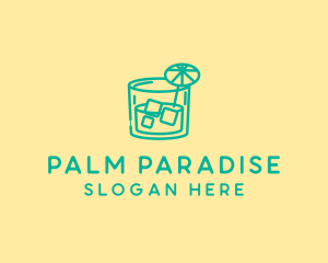 Tropical Cocktail Drink  logo design