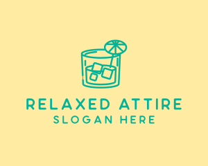 Tropical Cocktail Drink  logo design