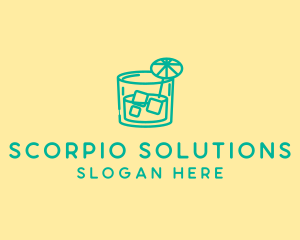 Tropical Cocktail Drink  logo design