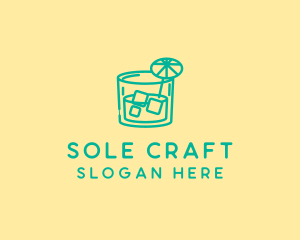 Tropical Cocktail Drink  logo design