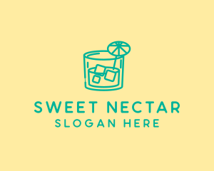 Tropical Cocktail Drink  logo design