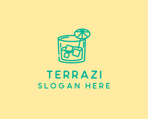 Tropical Cocktail Drink  logo design