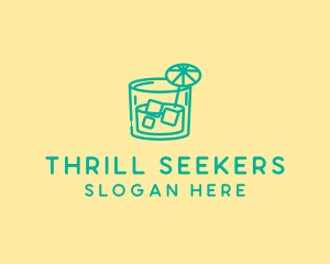 Tropical Cocktail Drink  logo design