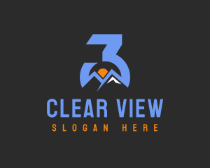 Mountain View Number 3 logo design