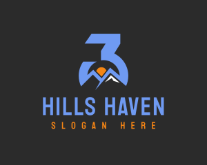 Mountain View Number 3 logo design