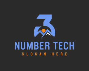 Mountain View Number 3 logo design