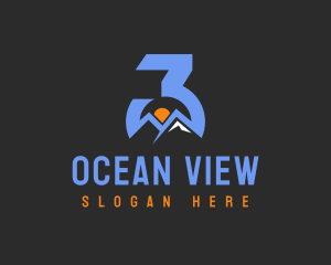 Mountain View Number 3 logo design