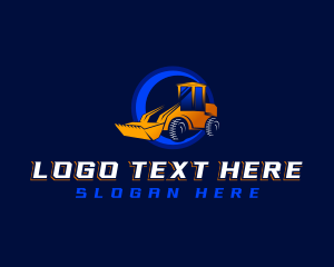 Skid Steer Loader - Backhoe Excavator Machinery logo design