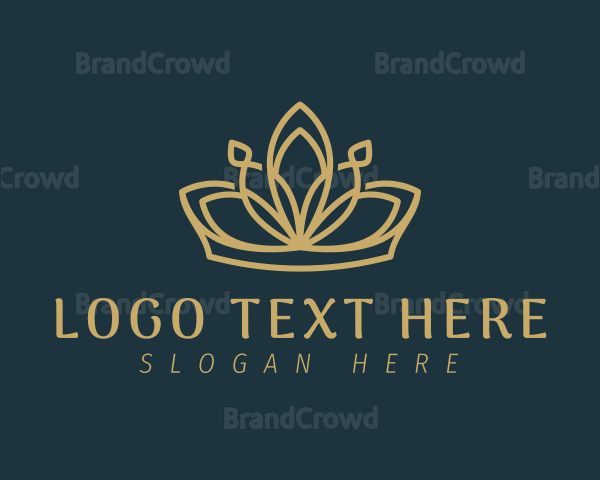 Elegant Lotus Crown Jewelry Logo