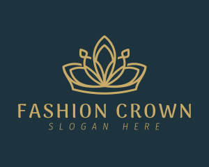 Elegant Lotus Crown Jewelry logo design