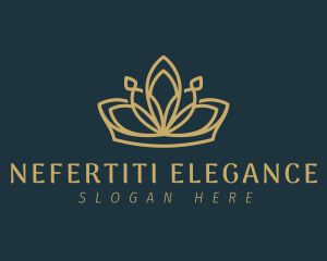 Elegant Lotus Crown Jewelry logo design