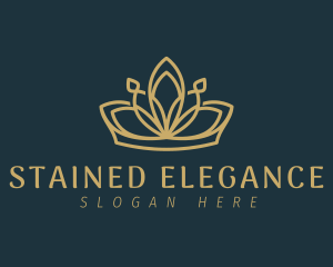 Elegant Lotus Crown Jewelry logo design