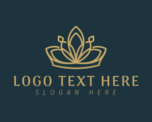 Elegant Lotus Crown Jewelry Logo